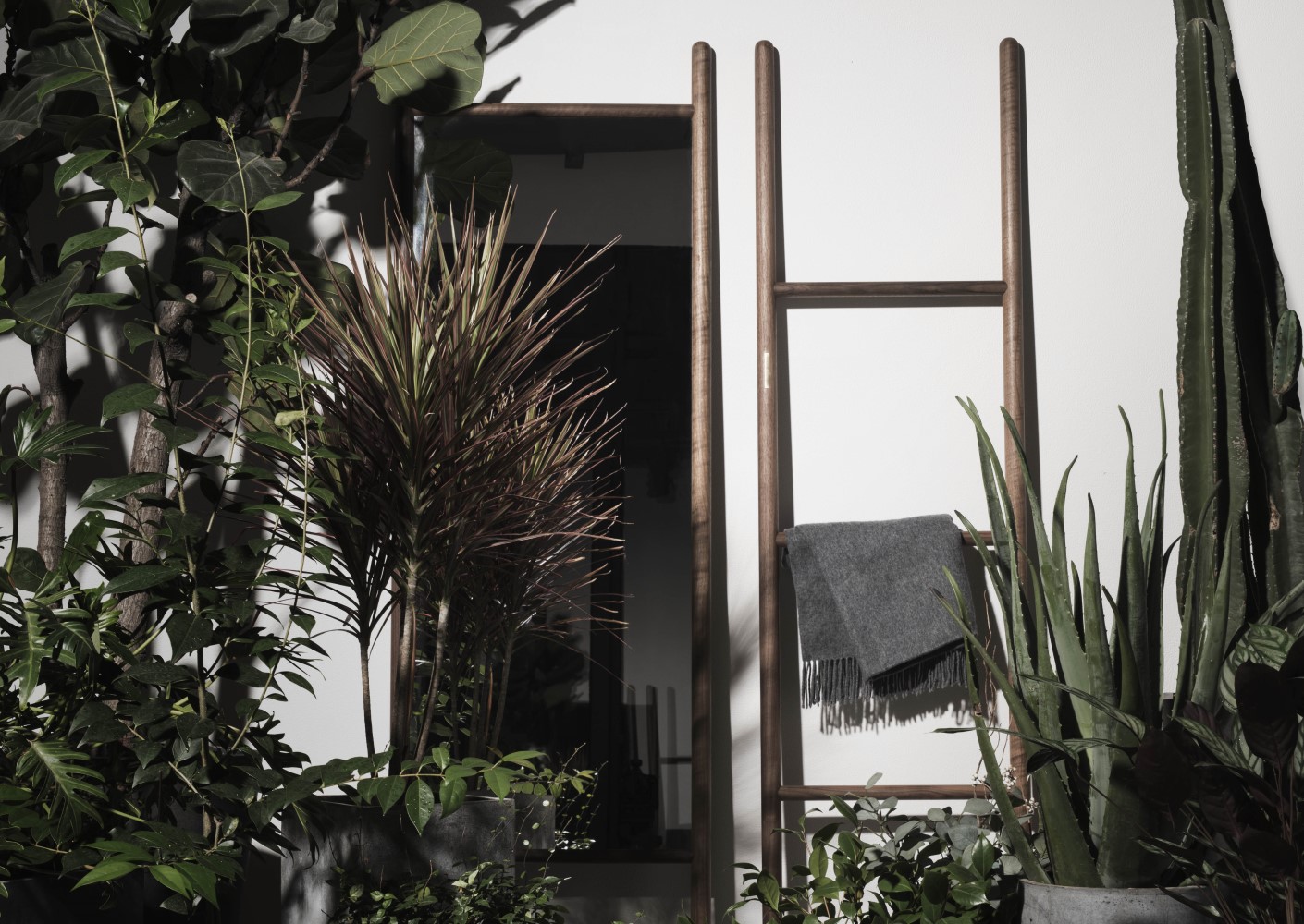 Humble Leaning Ladder Rack Living in Design